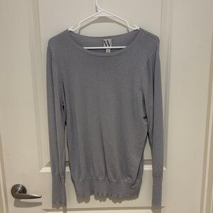 Worthington Shimmering Gray/Silver Knit Top